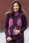 Fam cardigan Mørk plomme